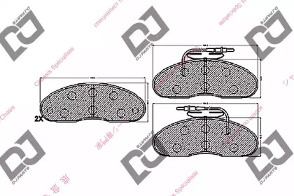 Комплект тормозных колодок DJ PARTS BP1388